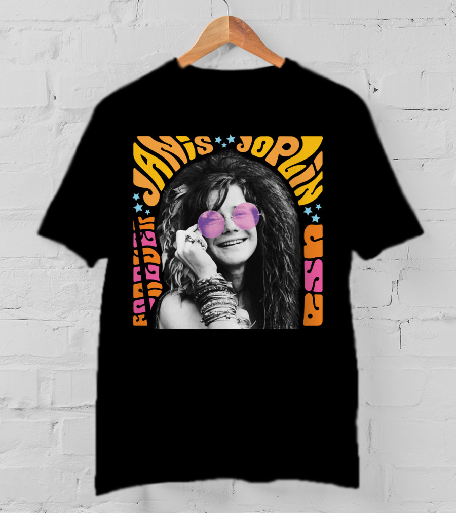 Janis Joplin Forever USA JNJL 09 Postage Stamp T-Shirt