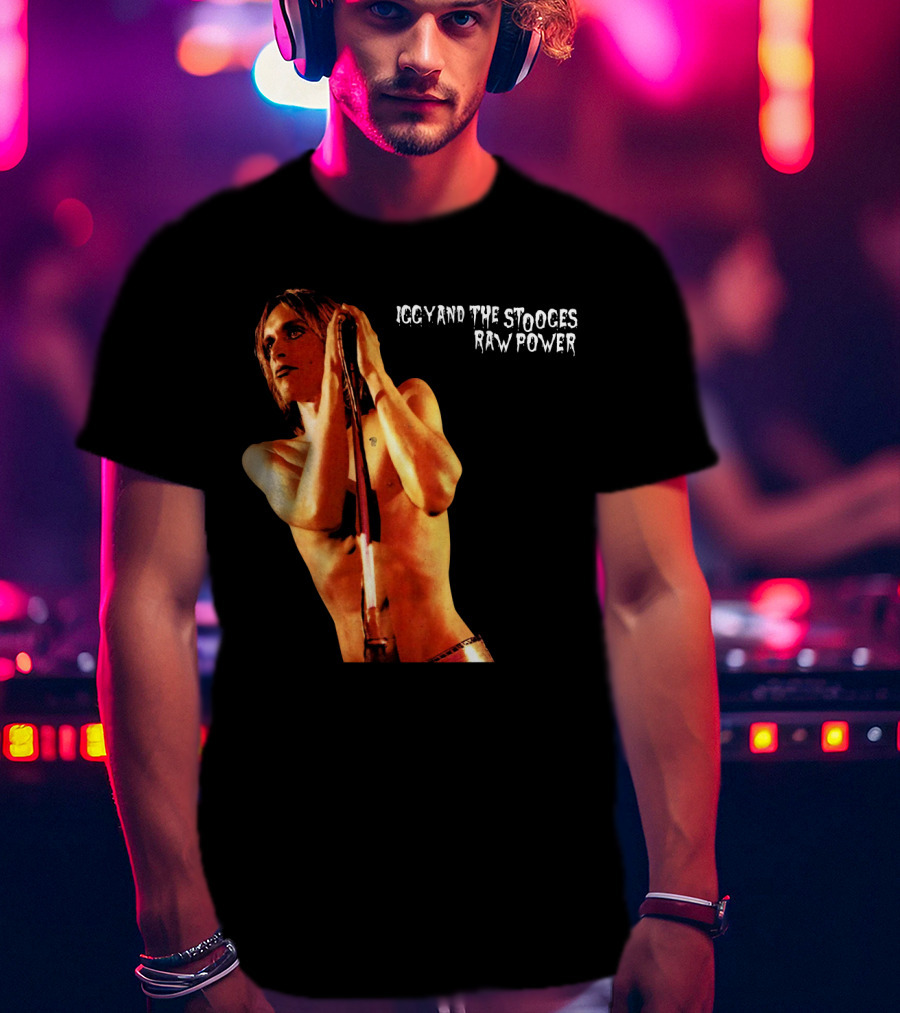 Iggy And The Stooges Raw Power Performance Image T-Shirt