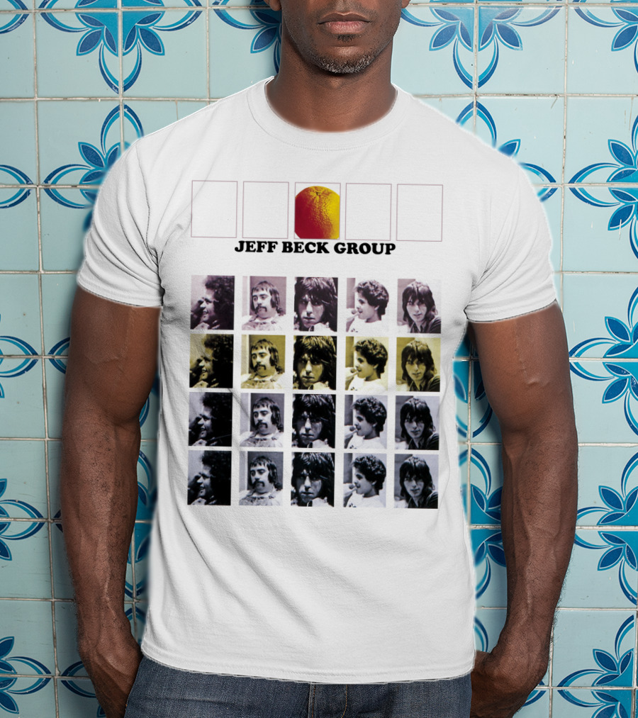 TJB 10 The Jeff Beck Group Retro Collage Portraits T-Shirt