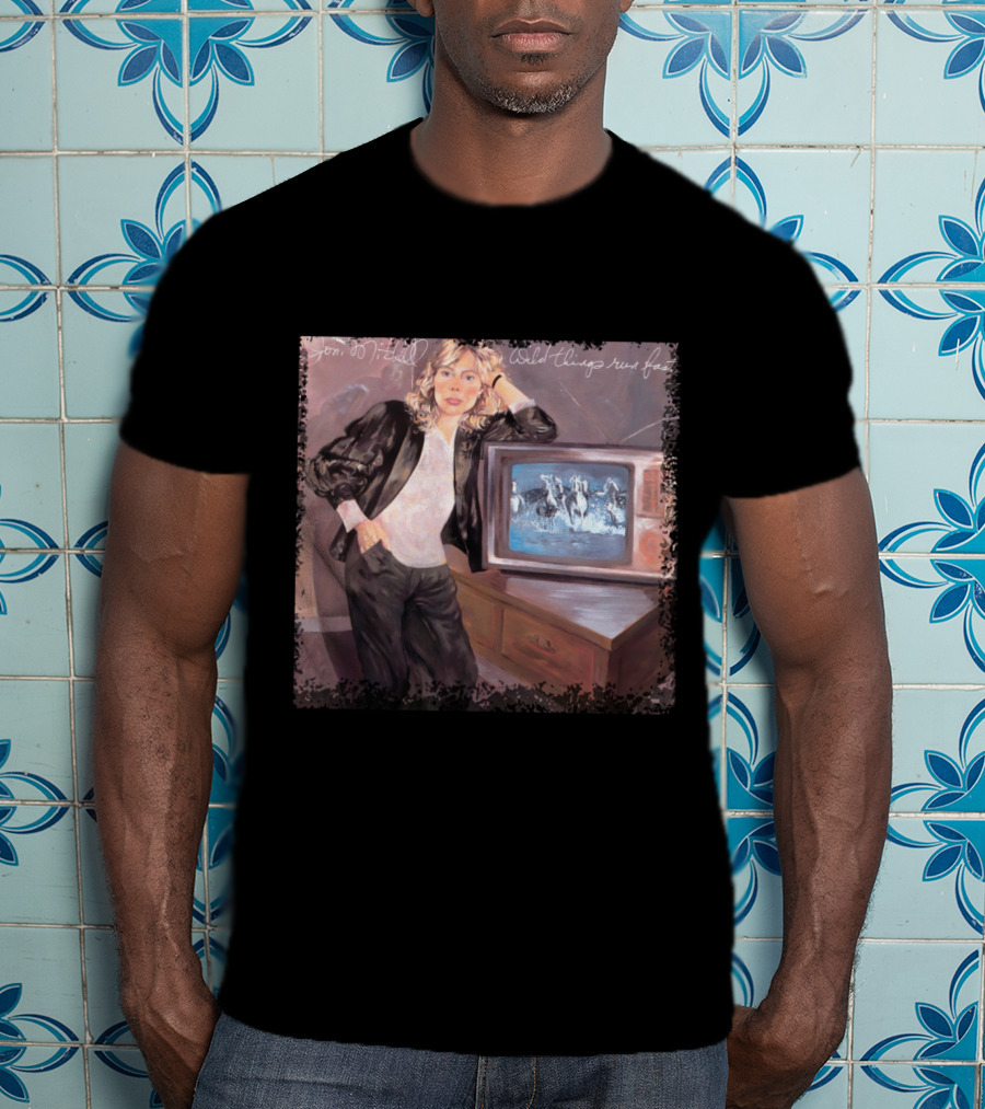Joni Mitchell Wild Things Run Fast Album Cover T-Shirt