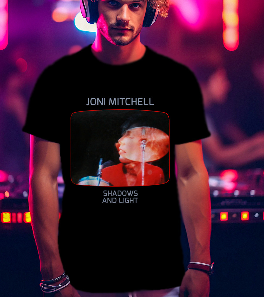 Joni Mitchell Shadows And Light Performance Album Cover Retro Music Art T-Shirt