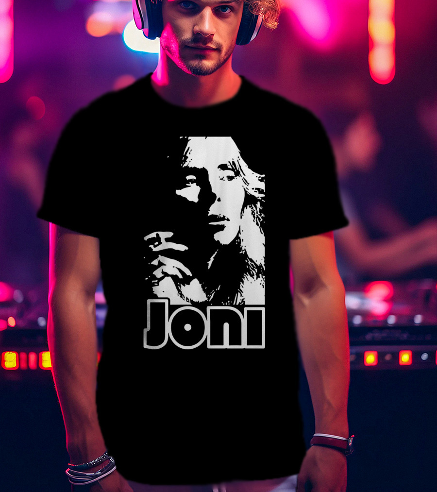 Joni Mitchell Black And White Classic T-Shirt