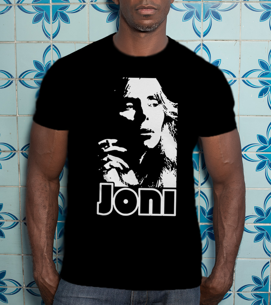 Joni Mitchell Black And White Classic T-Shirt