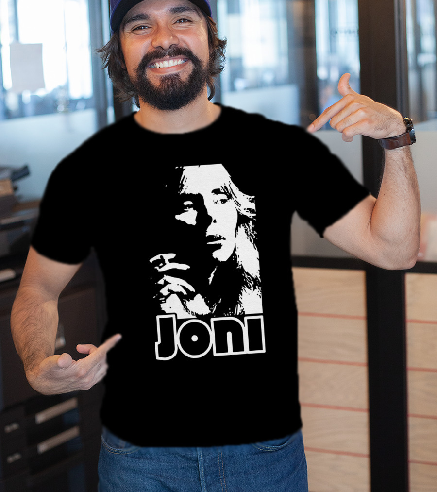 Joni Mitchell Black And White Classic T-Shirt