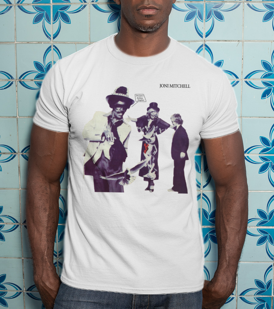 Joni Mitchell Don Juan's Reckless Daughter Album Cover Imagery With Figures And Birds T-Shirt