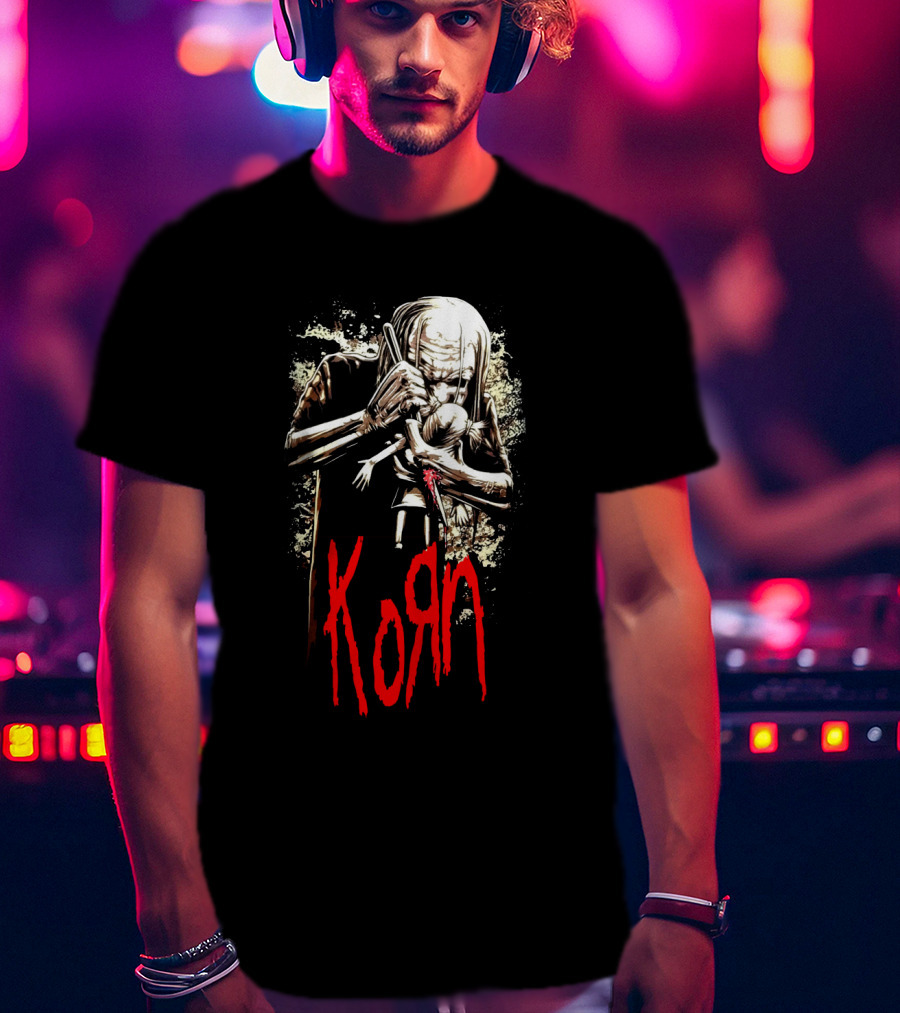 Korn 03 Dark Figure Embrace Bold Red T-Shirt