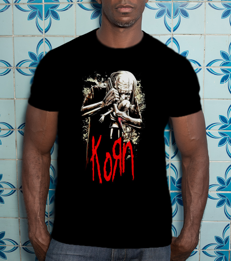 Korn 03 Dark Figure Embrace Bold Red T-Shirt