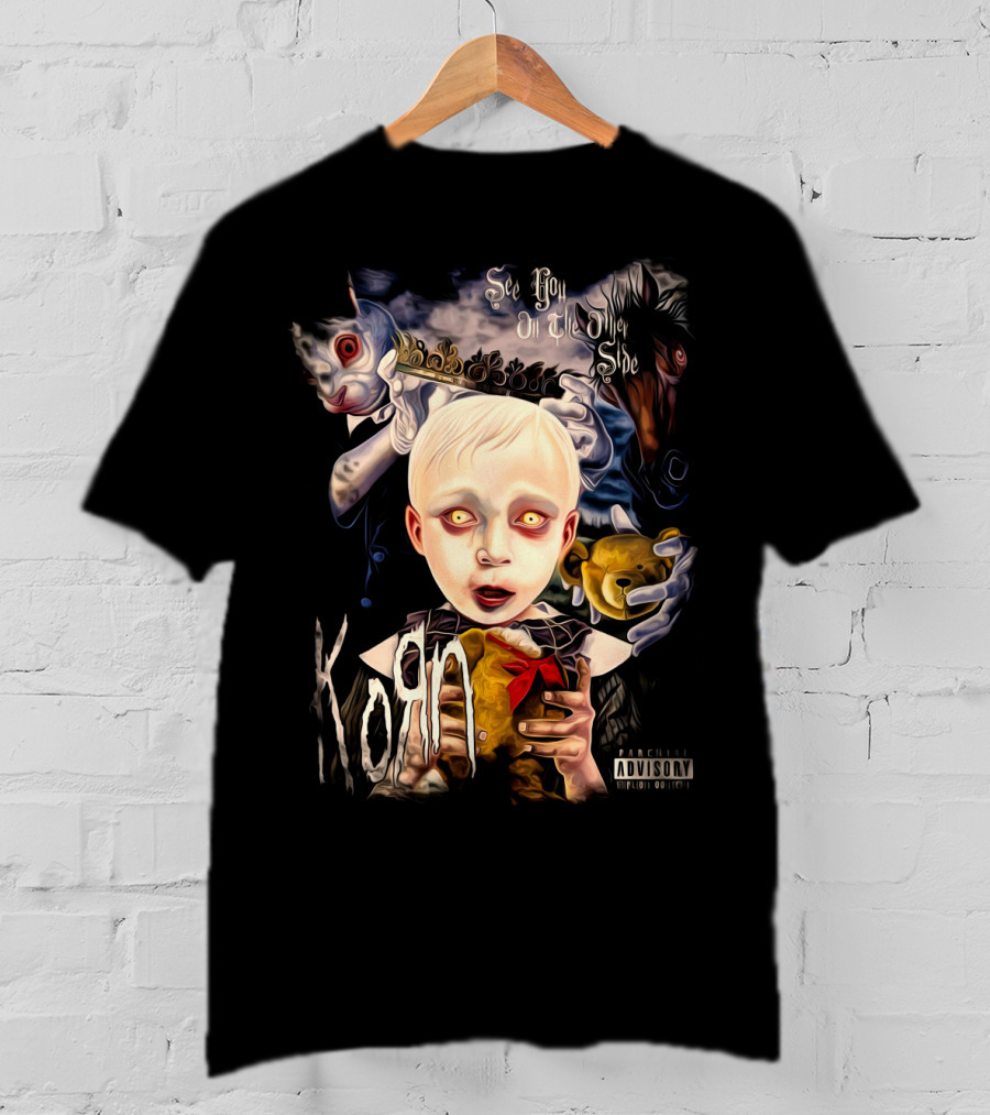 KORN See You On The Other Side Creepy Child And Doll With Clown Faces T-Shirt