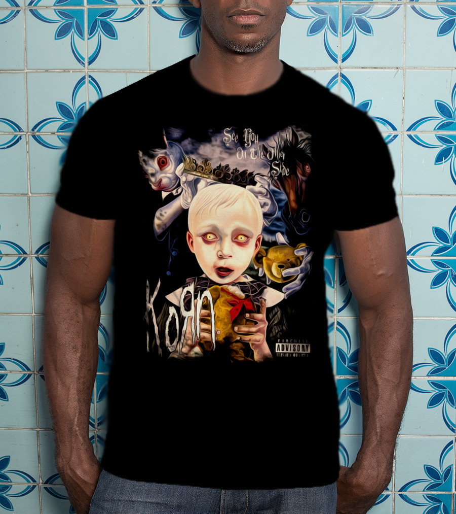 KORN See You On The Other Side Creepy Child And Doll With Clown Faces T-Shirt
