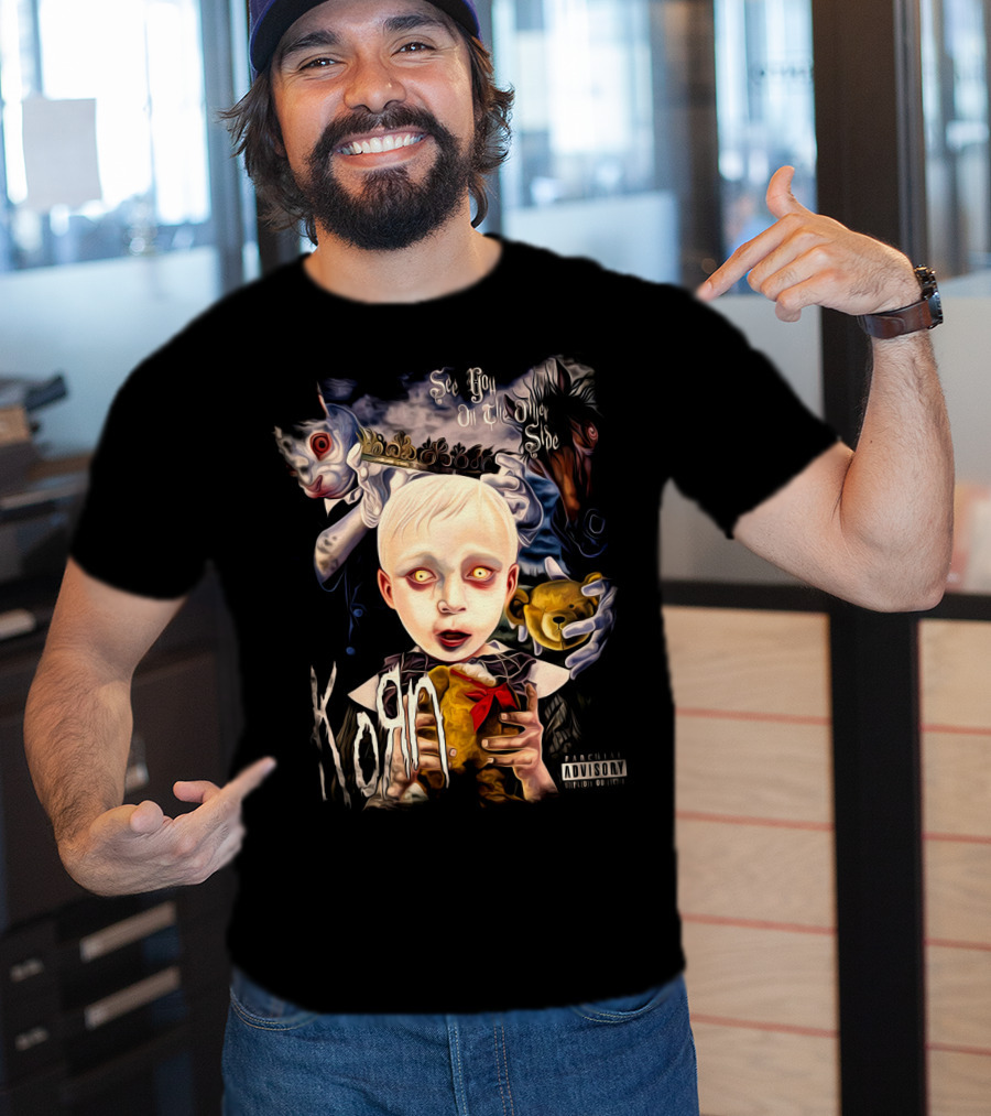 KORN See You On The Other Side Creepy Child And Doll With Clown Faces T-Shirt