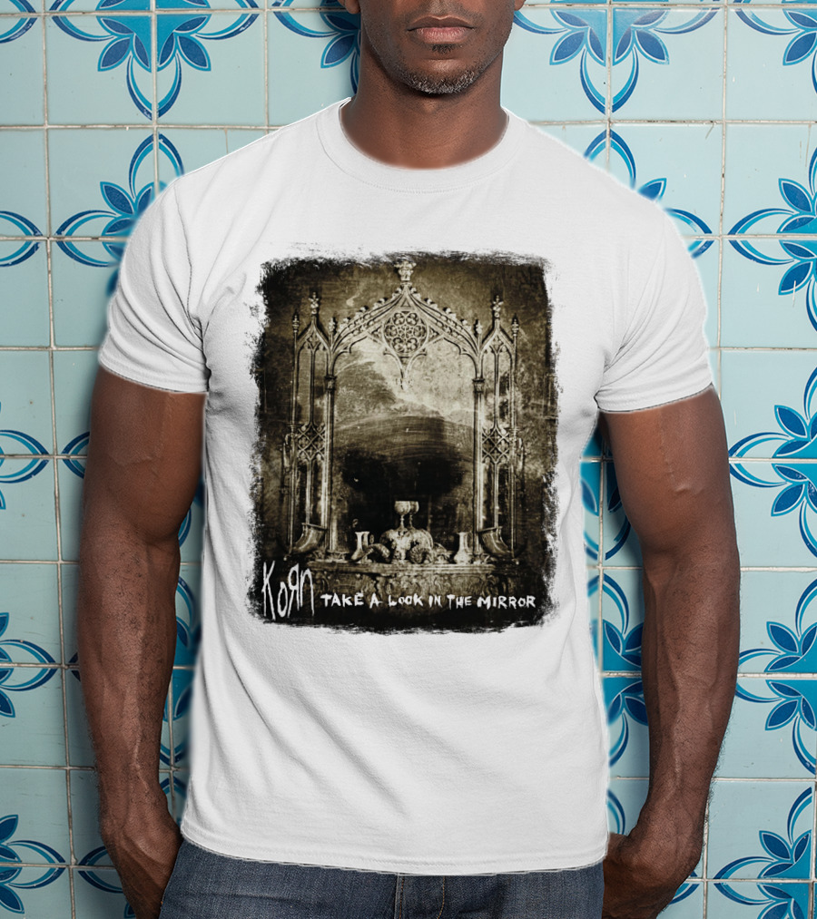 KORN Take A Look In The Mirror Gothic Arch Reflection T-Shirt