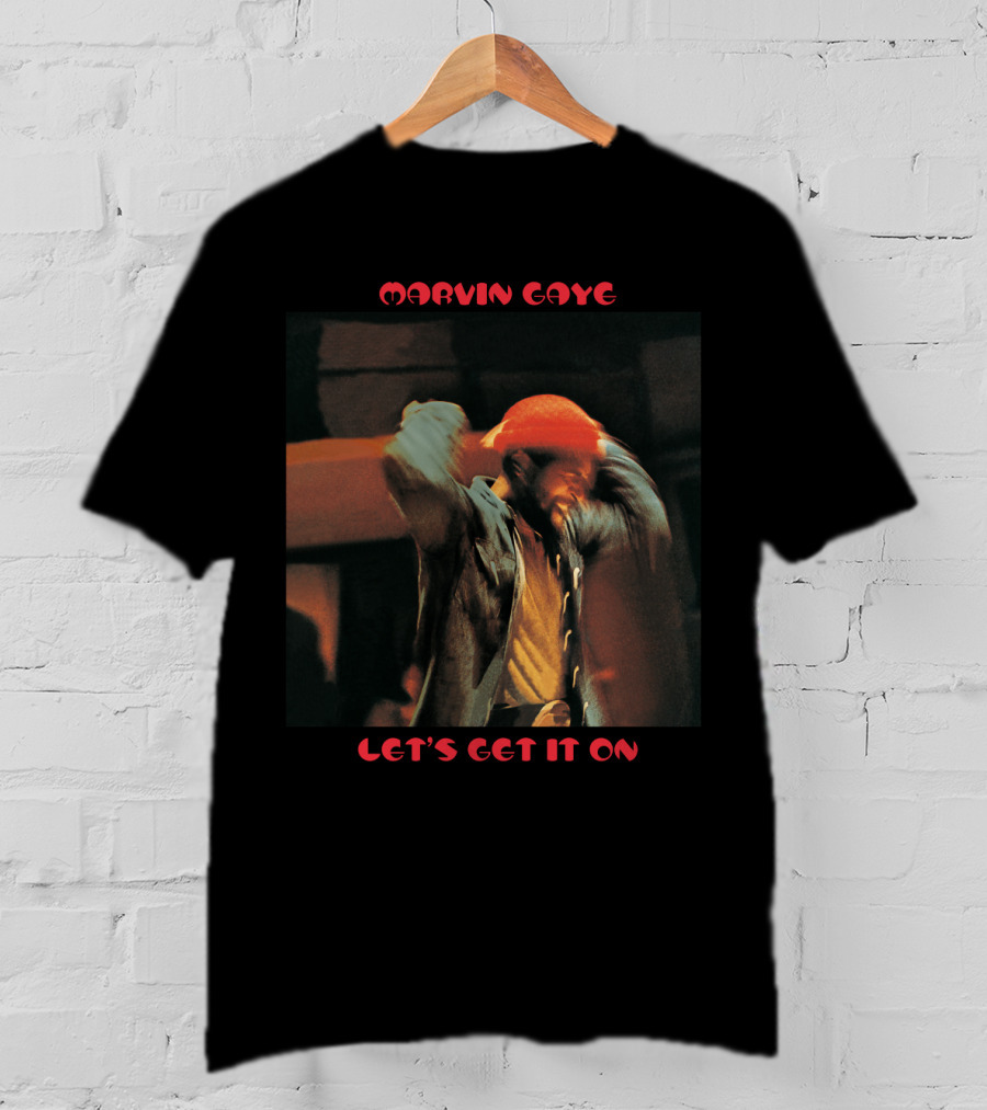 Marvin Gaye Let's Get It On Album Cover Image T-Shirt