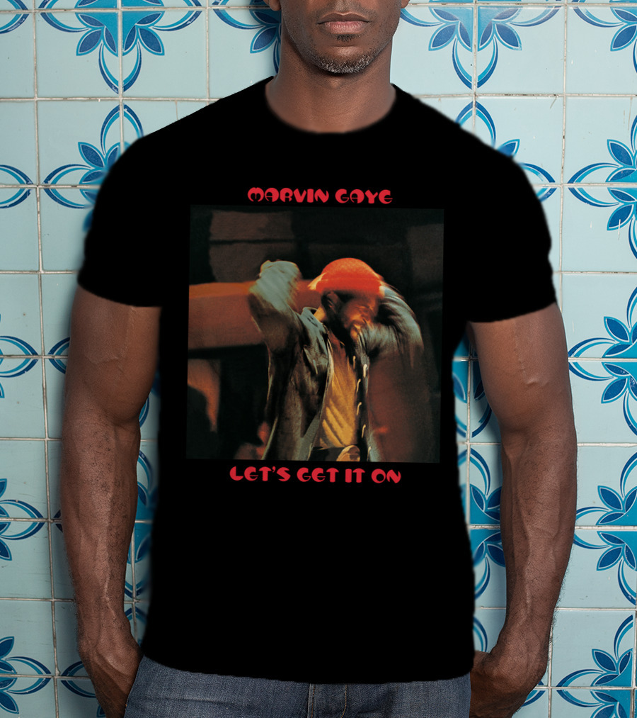 Marvin Gaye Let's Get It On Album Cover Image T-Shirt