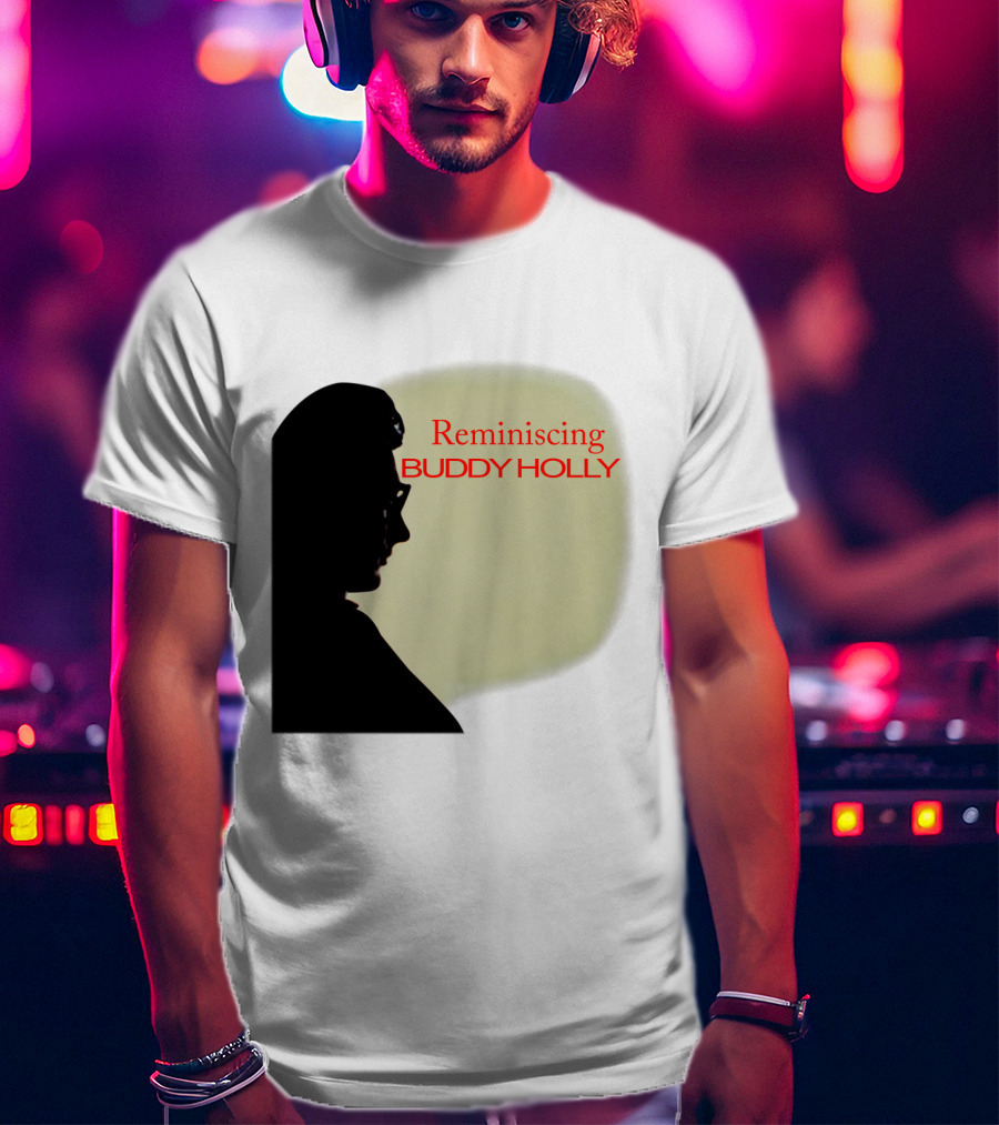 Reminiscing Buddy Holly Iconic Silhouette T-Shirt