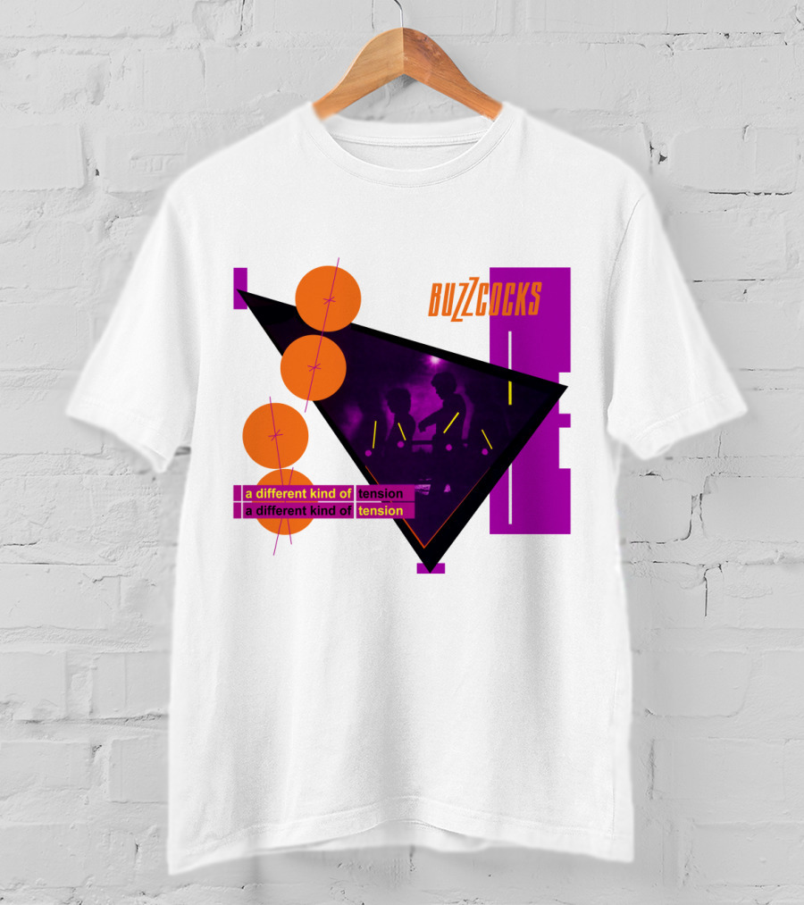 Buzzcocks A Different Kind Of Tension BZC 04 Purple Triangle T-Shirt