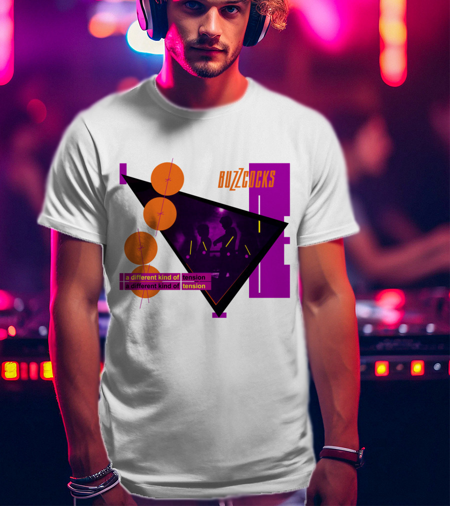 Buzzcocks A Different Kind Of Tension BZC 04 Purple Triangle T-Shirt