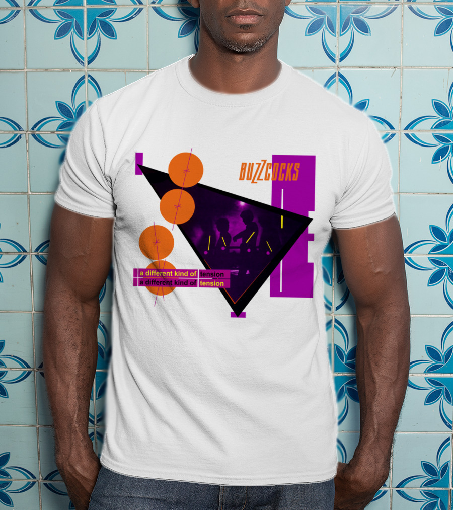 Buzzcocks A Different Kind Of Tension BZC 04 Purple Triangle T-Shirt