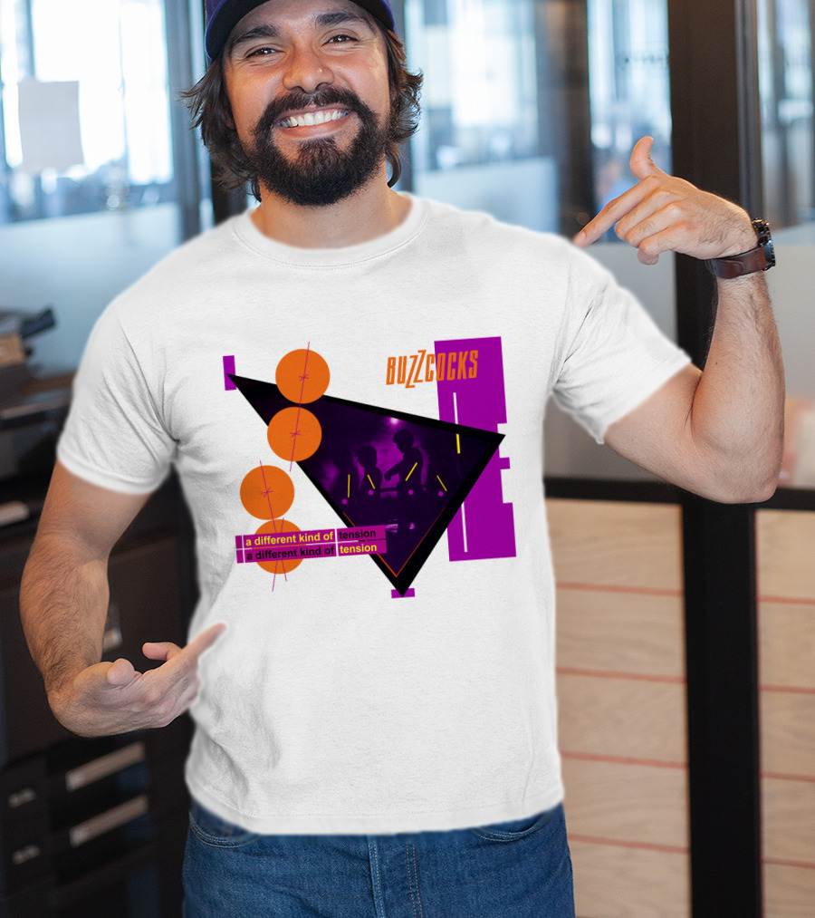 Buzzcocks A Different Kind Of Tension BZC 04 Purple Triangle T-Shirt