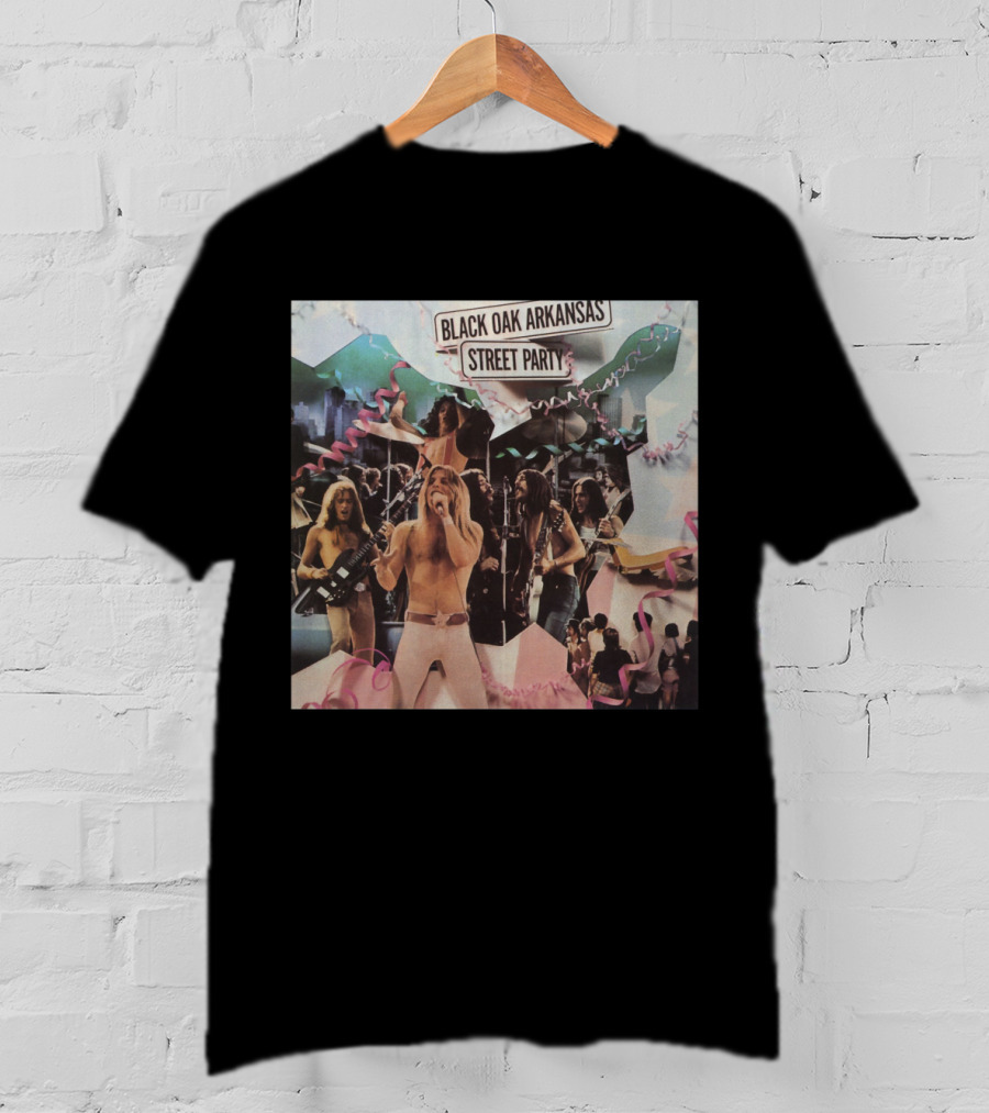 Black Oak Arkansas Street Party Live Performance Collage T-Shirt