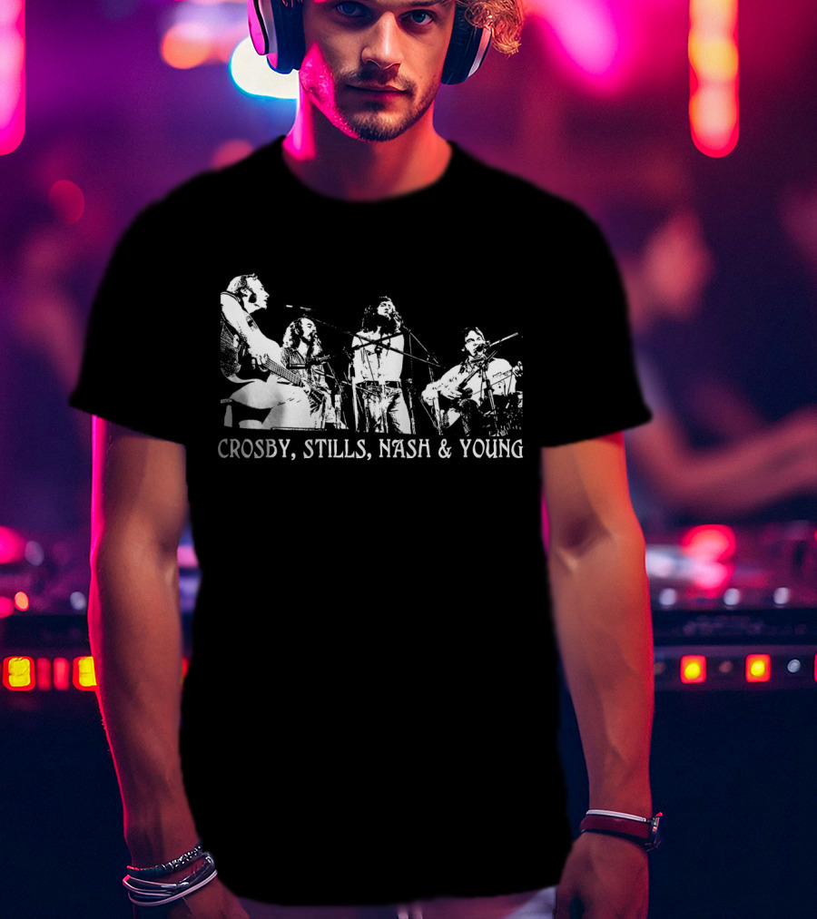 Crosby, Stills, Nash And Young Concert Performance T-Shirt