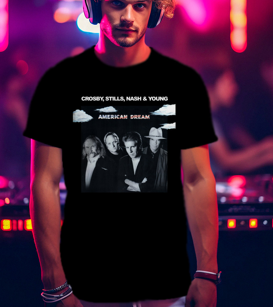 Crosby, Stills, Nash And Young American Dream 06 Album Cover Clouds Image T-Shirt