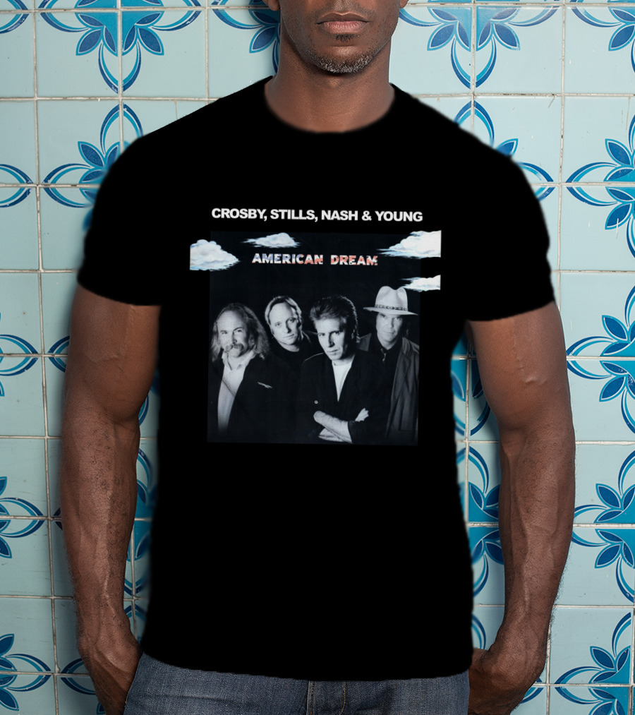 Crosby, Stills, Nash And Young American Dream 06 Album Cover Clouds Image T-Shirt