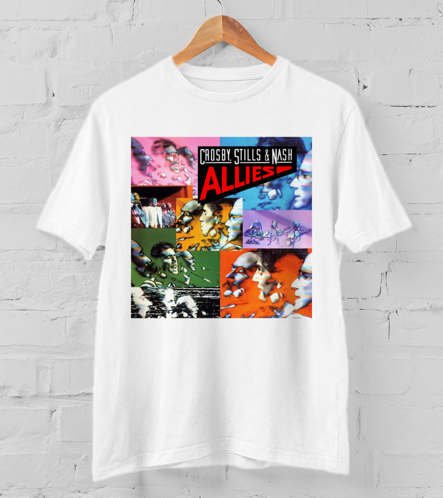 Crosby, Stills And Nash Allies Album Collage T-Shirt