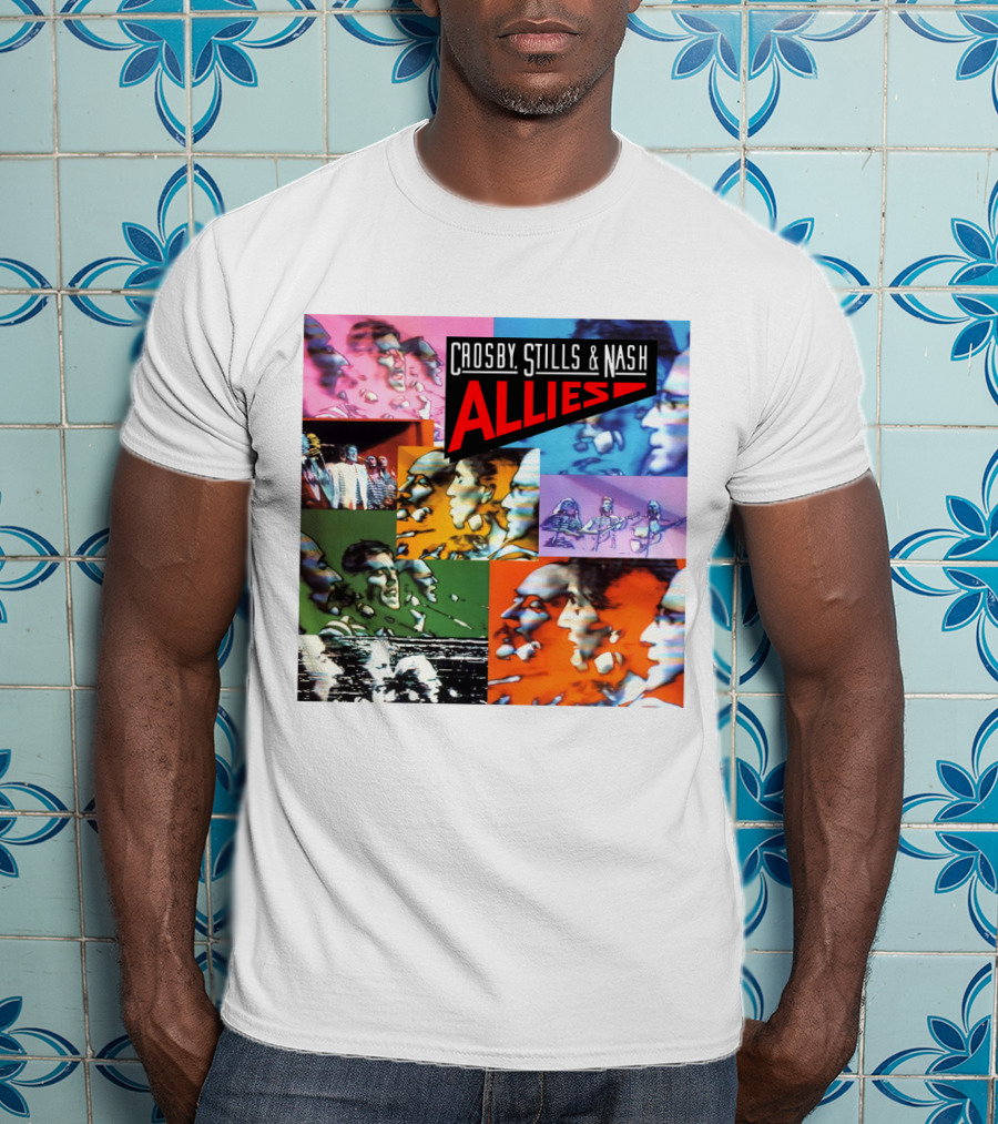 Crosby, Stills And Nash Allies Album Collage T-Shirt