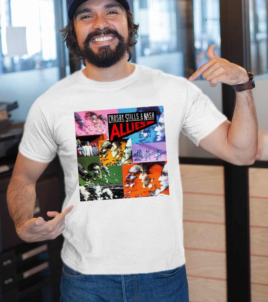 Crosby, Stills And Nash Allies Album Collage T-Shirt