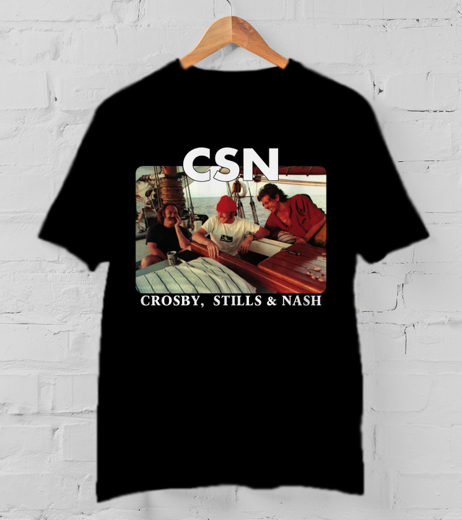 Csn Crosby Stills & Nash Band Sailboat T-Shirt