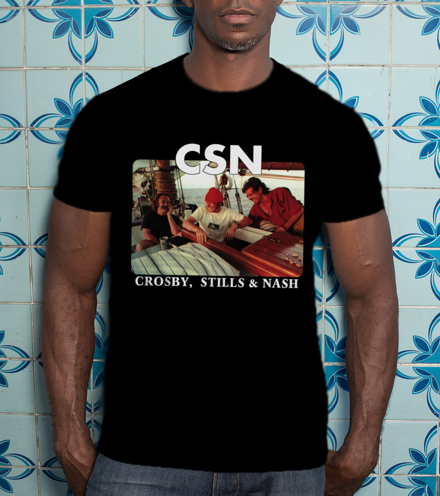 Csn Crosby Stills & Nash Band Sailboat T-Shirt