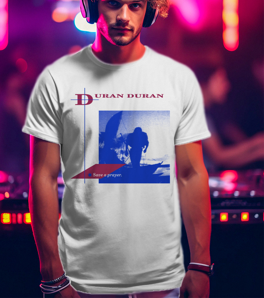 Duran Duran Save A Prayer Blue Abstract T-Shirt