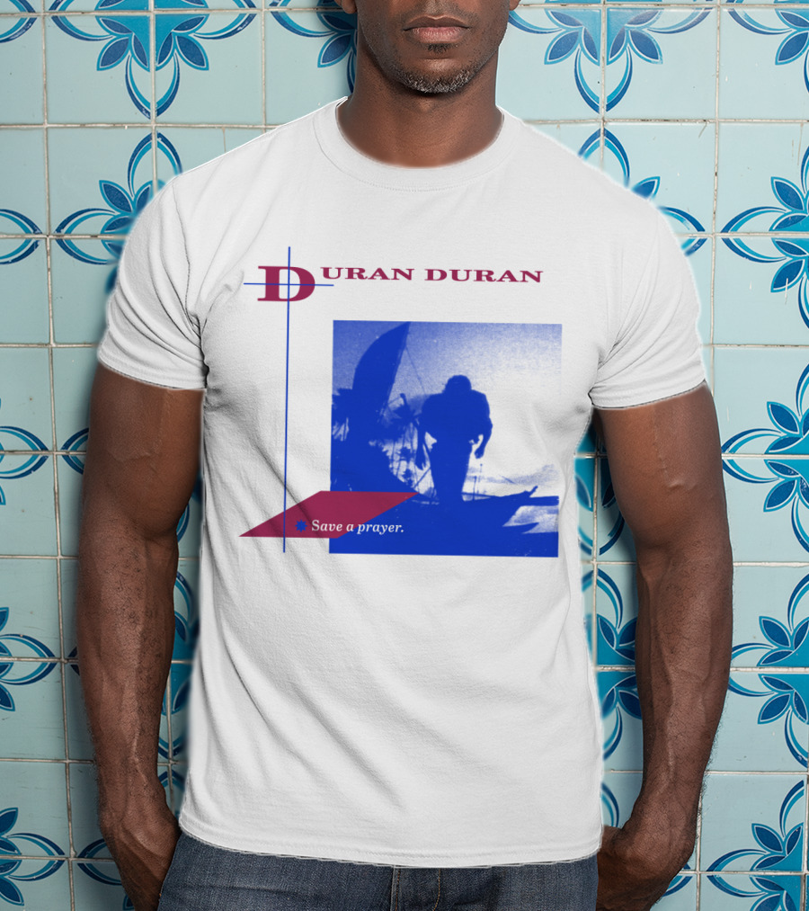 Duran Duran Save A Prayer Blue Abstract T-Shirt