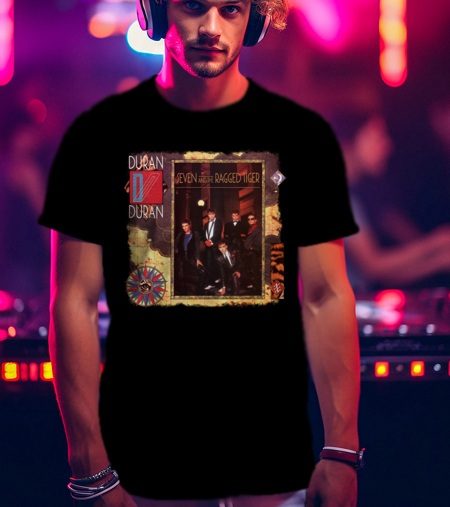 Duran Duran Seven And The Ragged Tiger Vintage Album Cover Art T-Shirt