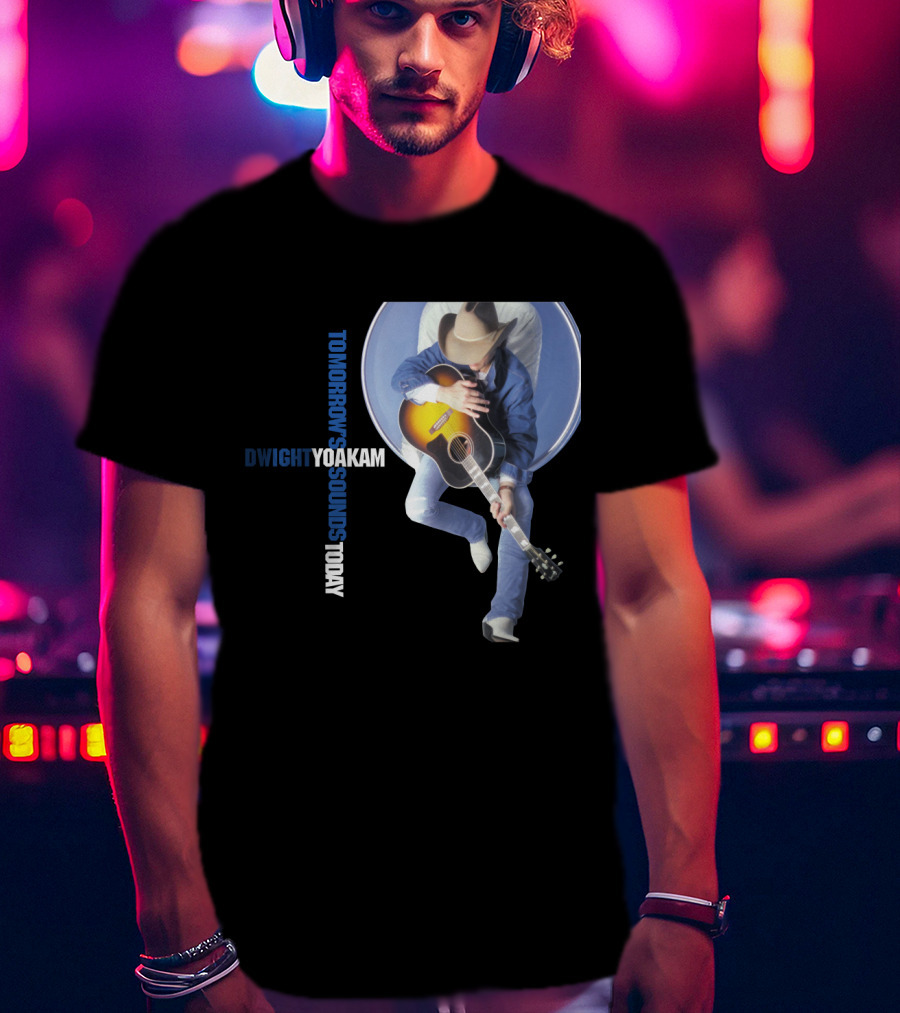 DWIGHT YOAKAM Tomorrow's Sounds Today Cowboy And Guitar T-Shirt