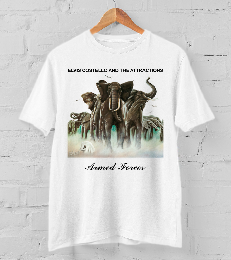 ELVIS COSTELLO AND THE ATTRACTIONS Armed Forces Elephants T-Shirt