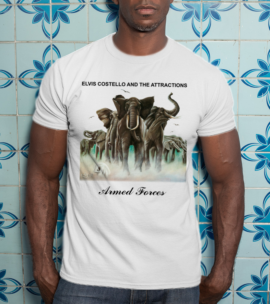 ELVIS COSTELLO AND THE ATTRACTIONS Armed Forces Elephants T-Shirt
