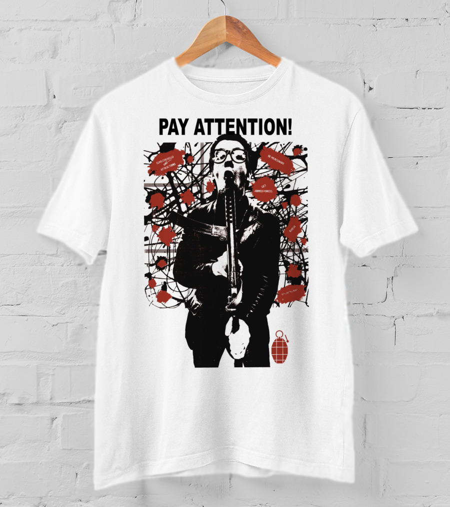 Pay Attention EVCTL 15 Amplified Warnings Get Angry New Frenzy T-Shirt