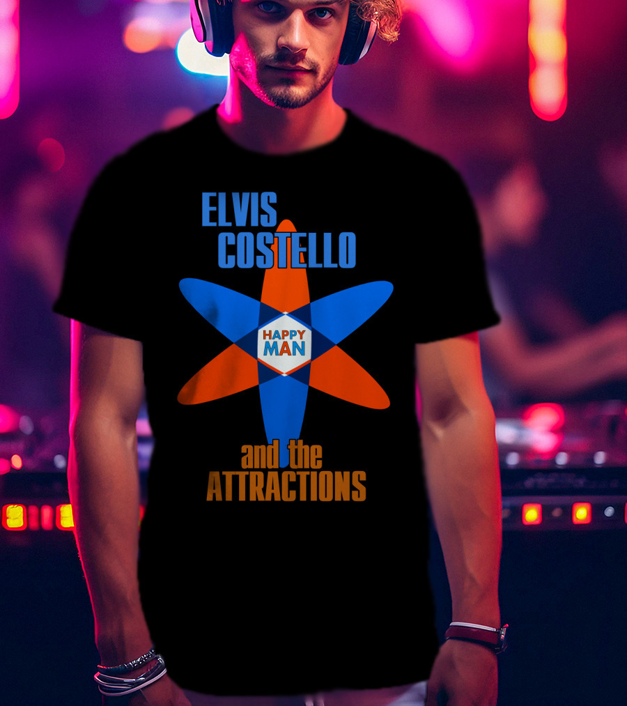 Elvis Costello And The Attractions Happy Man T-Shirt