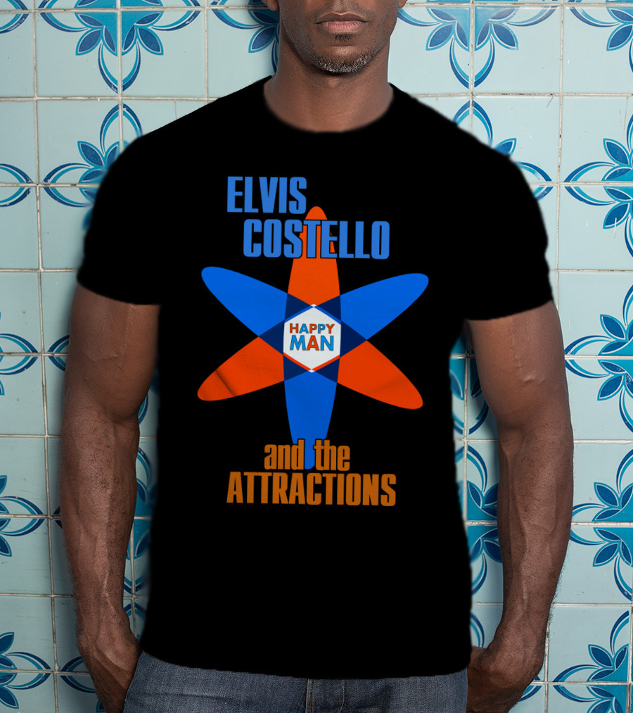 Elvis Costello And The Attractions Happy Man T-Shirt