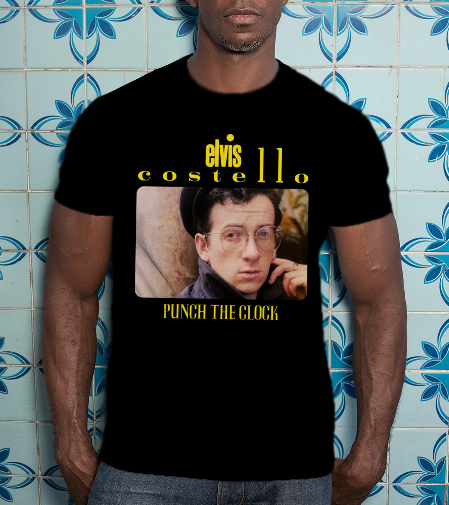 Elvis Costello Punch The Clock Vintage Album Cover T-Shirt