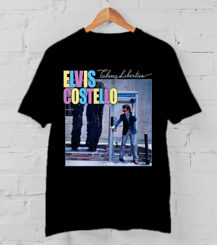 Elvis Costello Taking Liberties Vintage Phone Booth Scene T-Shirt