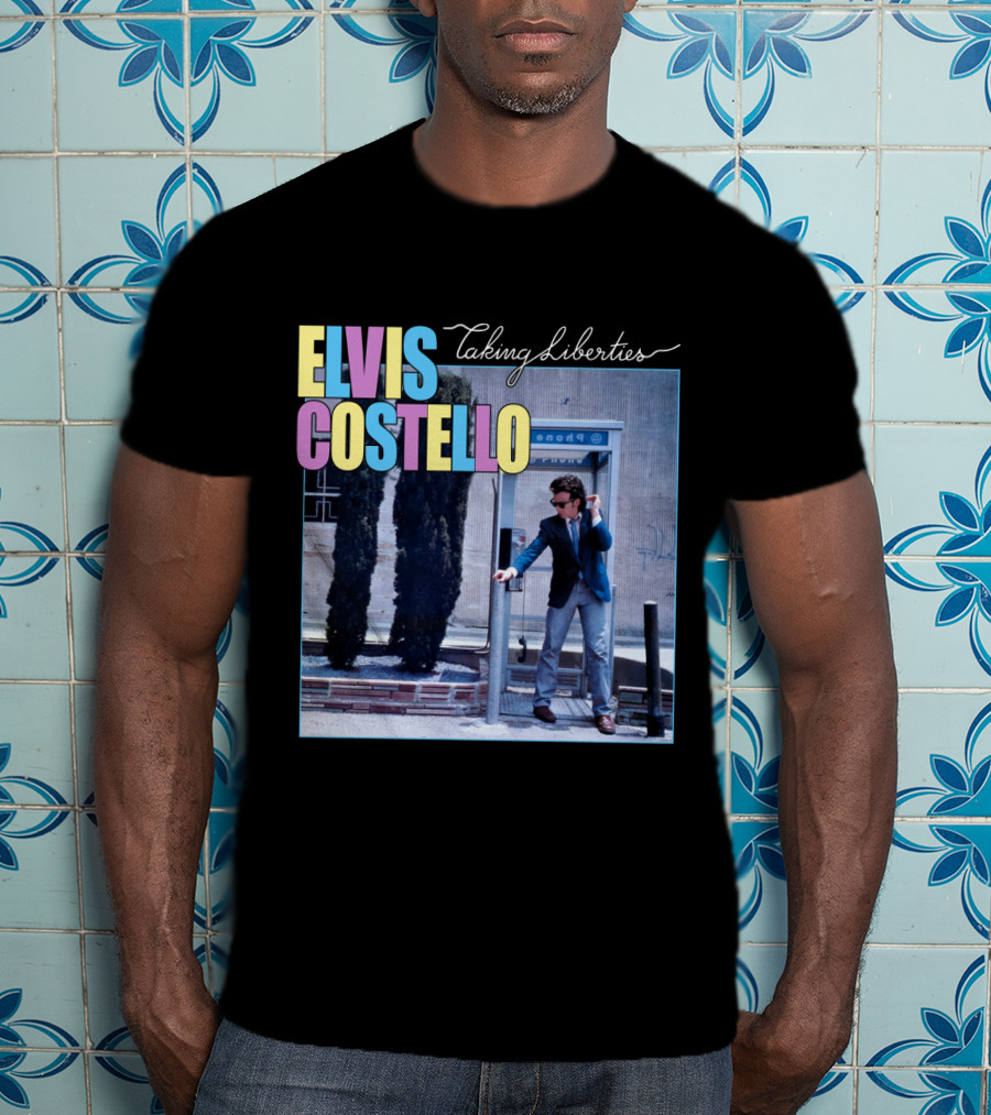 Elvis Costello Taking Liberties Vintage Phone Booth Scene T-Shirt