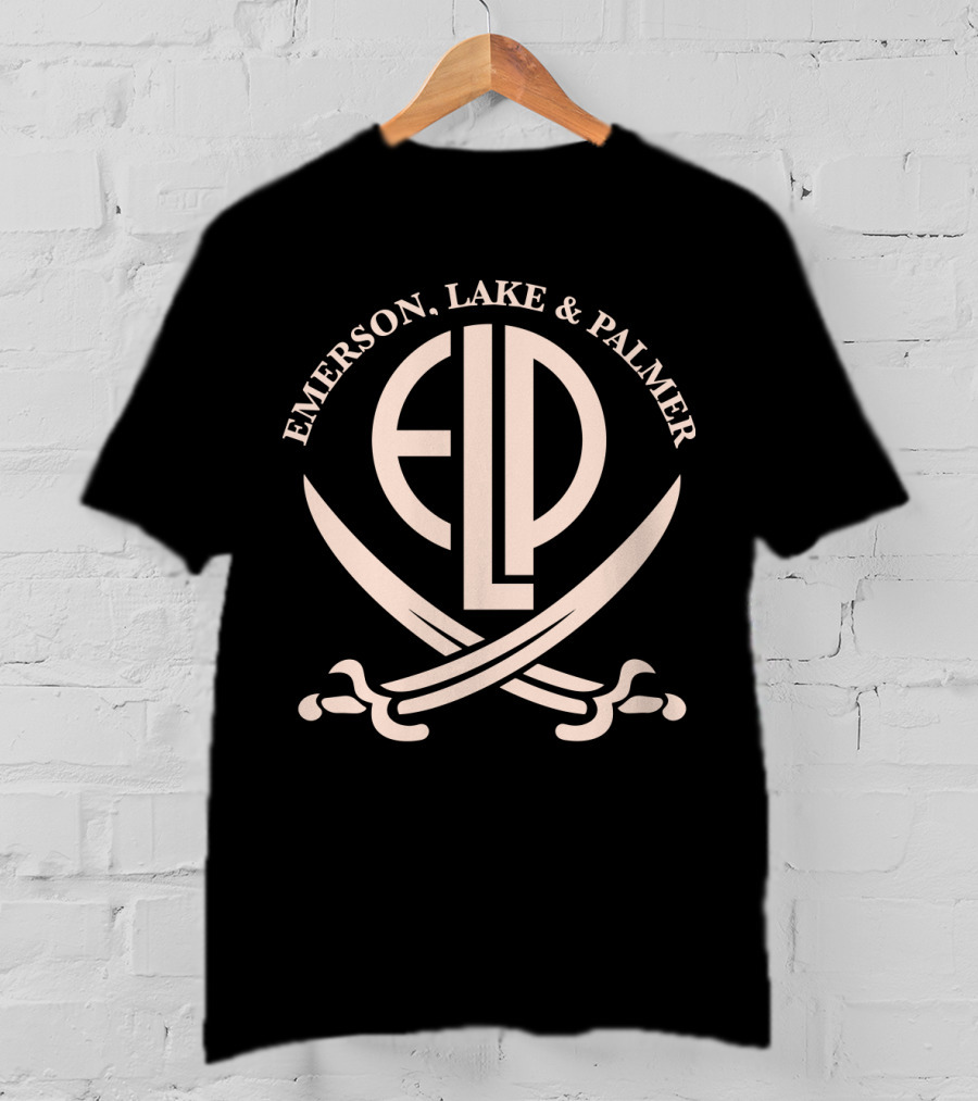 Emerson, Lake And Palmer ELP Logo With Crossed Swords T-Shirt