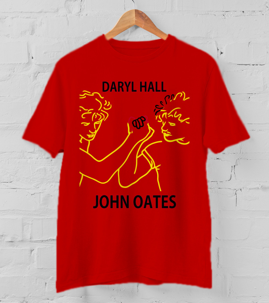 Daryl Hall And John Oates Neon Outline Duo T-Shirt