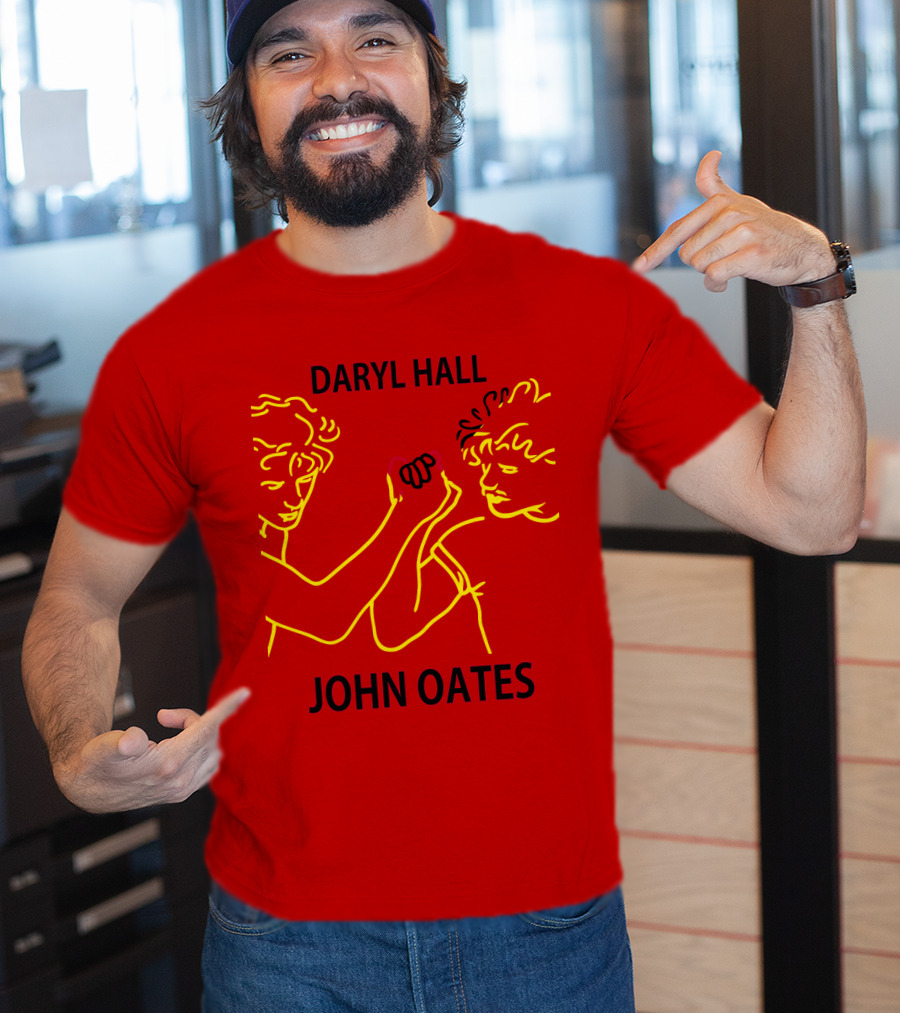 Daryl Hall And John Oates Neon Outline Duo T-Shirt