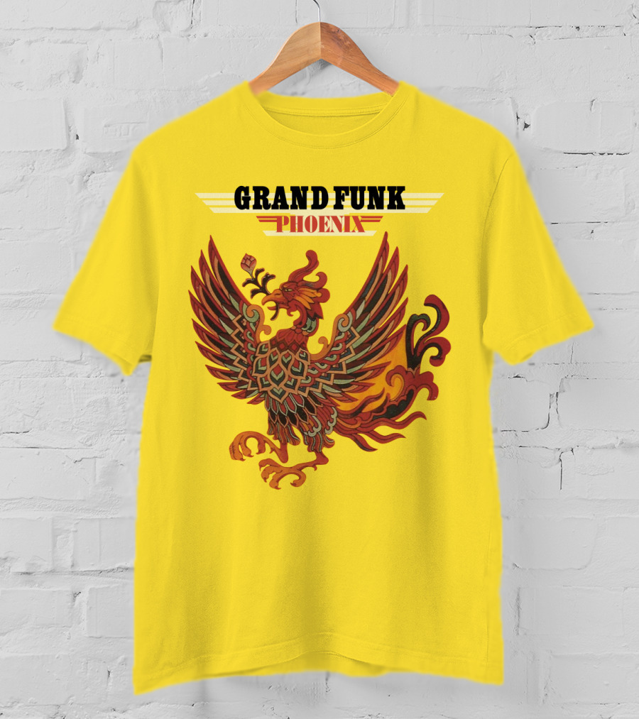 Grand Funk Railroad Phoenix Winged Firebird בשה T-Shirt