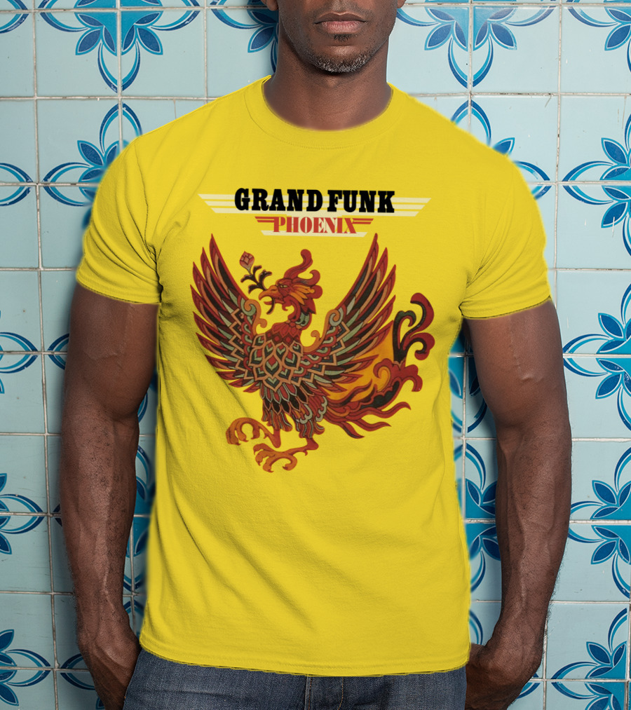 Grand Funk Railroad Phoenix Winged Firebird בשה T-Shirt