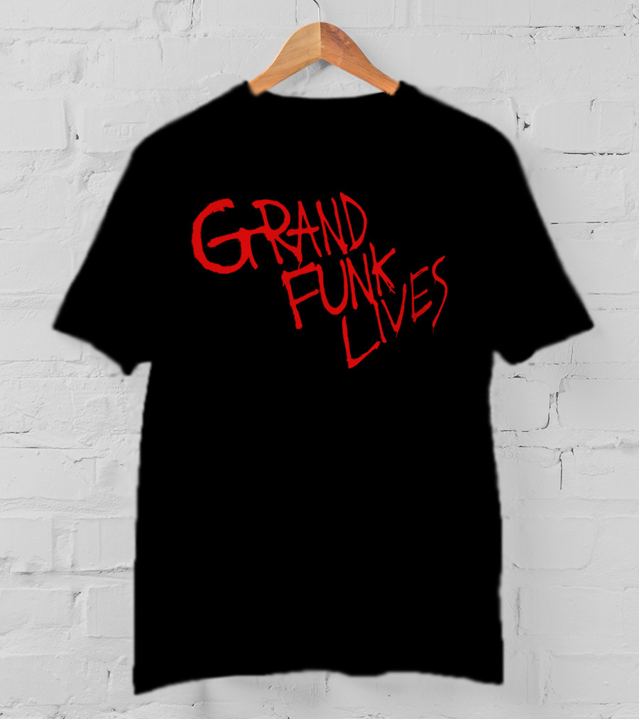 Grand Funk Lives GFR 11 Vintage Rock Band Typography T-Shirt