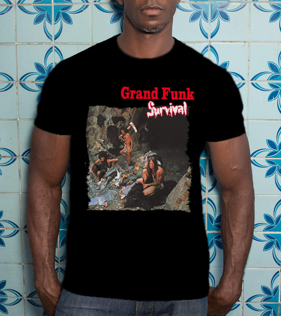 Grand Funk Survival Album Cover Cave Scene T-Shirt